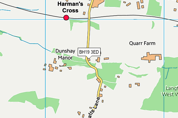 BH19 3ED map - OS VectorMap District (Ordnance Survey)