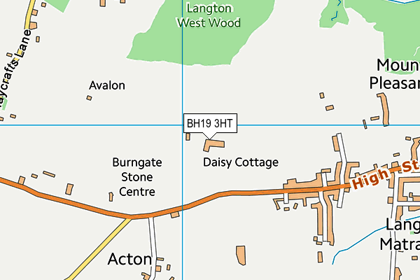 BH19 3HT map - OS VectorMap District (Ordnance Survey)