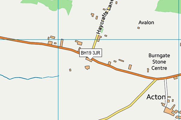 BH19 3JR map - OS VectorMap District (Ordnance Survey)