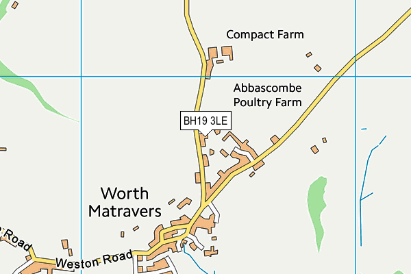 BH19 3LE map - OS VectorMap District (Ordnance Survey)