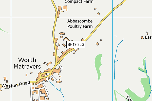 BH19 3LG map - OS VectorMap District (Ordnance Survey)