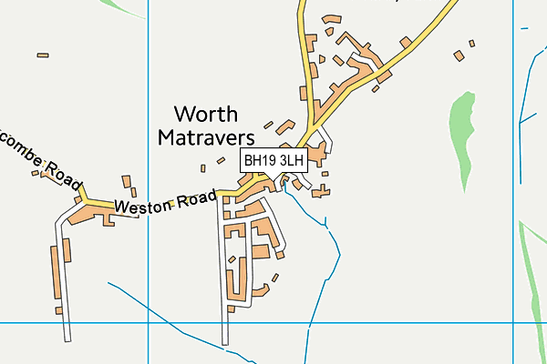 BH19 3LH map - OS VectorMap District (Ordnance Survey)