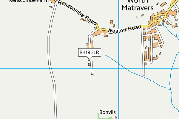 BH19 3LR map - OS VectorMap District (Ordnance Survey)