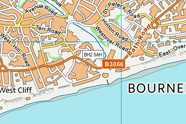 BH2 5AH map - OS VectorMap District (Ordnance Survey)