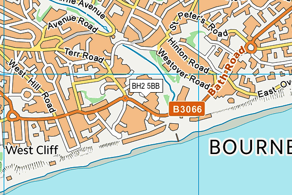 BH2 5BB map - OS VectorMap District (Ordnance Survey)