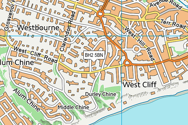 BH2 5BN map - OS VectorMap District (Ordnance Survey)