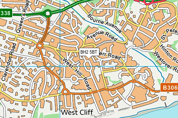 BH2 5BT map - OS VectorMap District (Ordnance Survey)