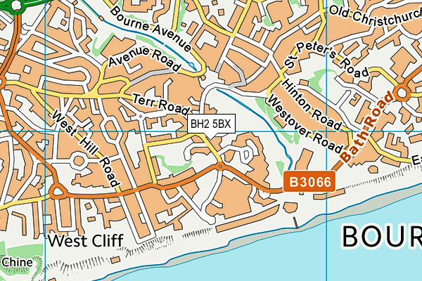 BH2 5BX map - OS VectorMap District (Ordnance Survey)