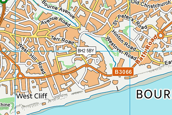 BH2 5BY map - OS VectorMap District (Ordnance Survey)