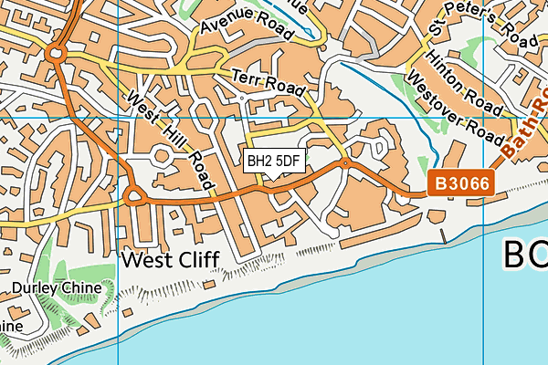 BH2 5DF map - OS VectorMap District (Ordnance Survey)
