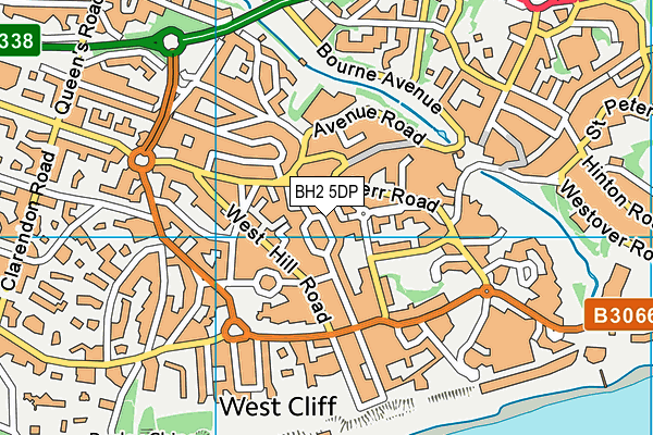 BH2 5DP map - OS VectorMap District (Ordnance Survey)
