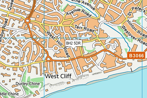 BH2 5DR map - OS VectorMap District (Ordnance Survey)