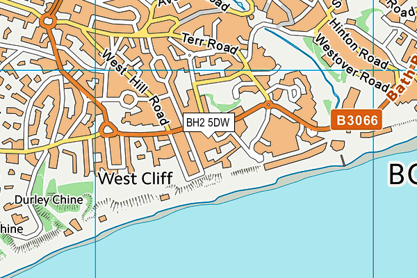 BH2 5DW map - OS VectorMap District (Ordnance Survey)