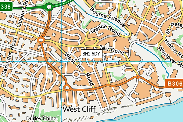 BH2 5DY map - OS VectorMap District (Ordnance Survey)