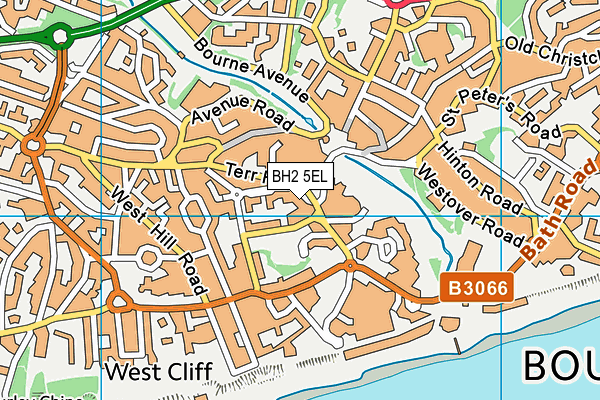 BH2 5EL map - OS VectorMap District (Ordnance Survey)