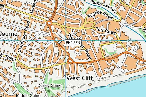 BH2 5EN map - OS VectorMap District (Ordnance Survey)