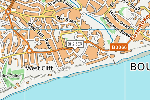 BH2 5ER map - OS VectorMap District (Ordnance Survey)