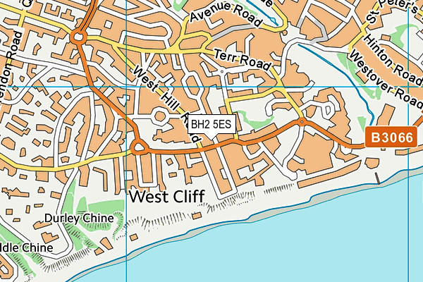 BH2 5ES map - OS VectorMap District (Ordnance Survey)