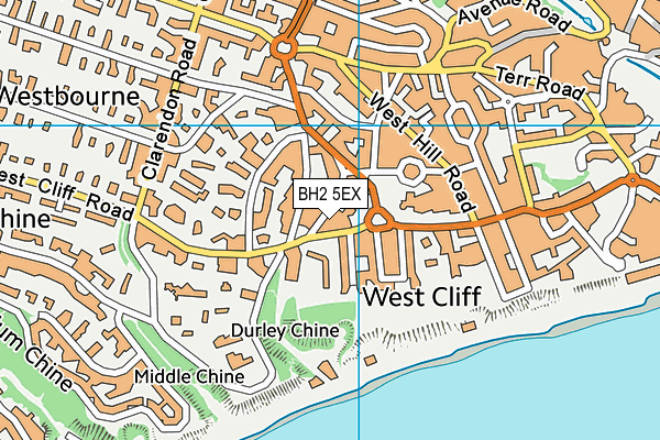 BH2 5EX map - OS VectorMap District (Ordnance Survey)