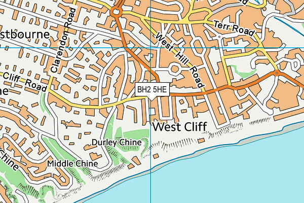 BH2 5HE map - OS VectorMap District (Ordnance Survey)
