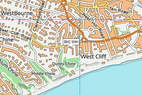 BH2 5HH map - OS VectorMap District (Ordnance Survey)