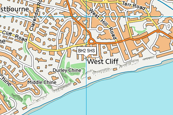 BH2 5HS map - OS VectorMap District (Ordnance Survey)