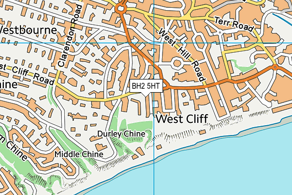 BH2 5HT map - OS VectorMap District (Ordnance Survey)