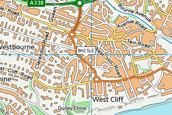 BH2 5LE map - OS VectorMap District (Ordnance Survey)