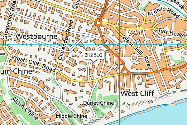 BH2 5LG map - OS VectorMap District (Ordnance Survey)