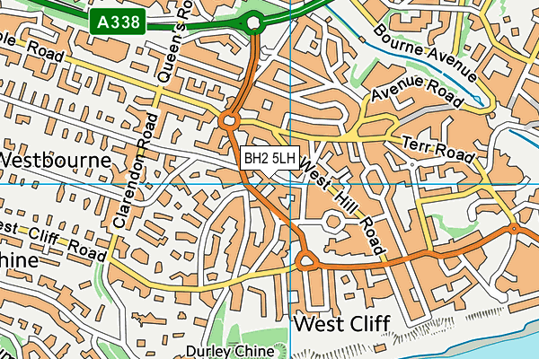 BH2 5LH map - OS VectorMap District (Ordnance Survey)