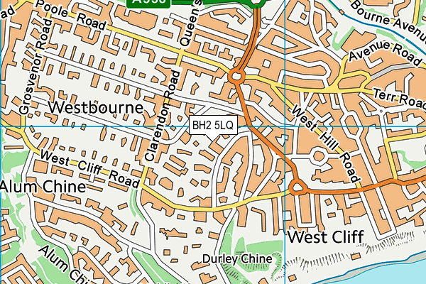 BH2 5LQ map - OS VectorMap District (Ordnance Survey)