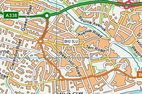 BH2 5LU map - OS VectorMap District (Ordnance Survey)