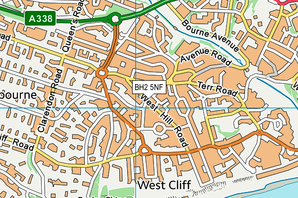 BH2 5NF map - OS VectorMap District (Ordnance Survey)