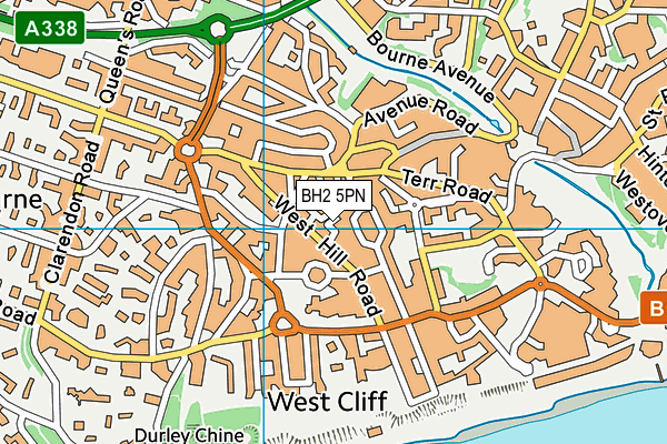 BH2 5PN map - OS VectorMap District (Ordnance Survey)