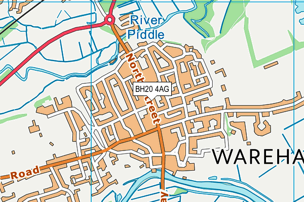 BH20 4AG map - OS VectorMap District (Ordnance Survey)
