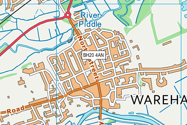 BH20 4AN map - OS VectorMap District (Ordnance Survey)