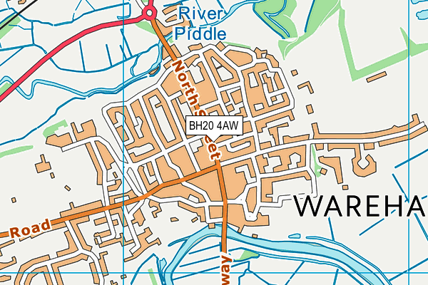 BH20 4AW map - OS VectorMap District (Ordnance Survey)