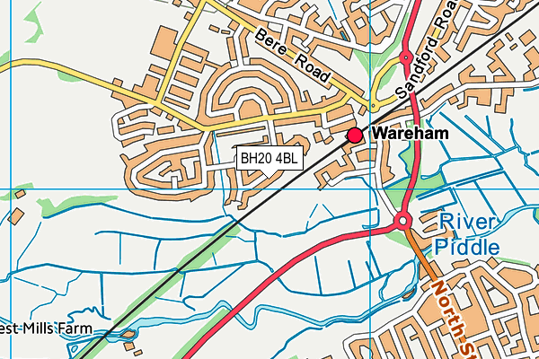 BH20 4BL map - OS VectorMap District (Ordnance Survey)