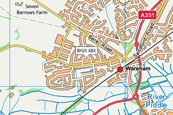 BH20 4BX map - OS VectorMap District (Ordnance Survey)