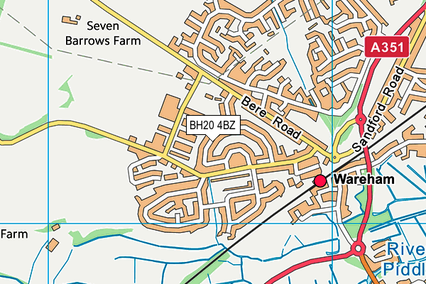 BH20 4BZ map - OS VectorMap District (Ordnance Survey)