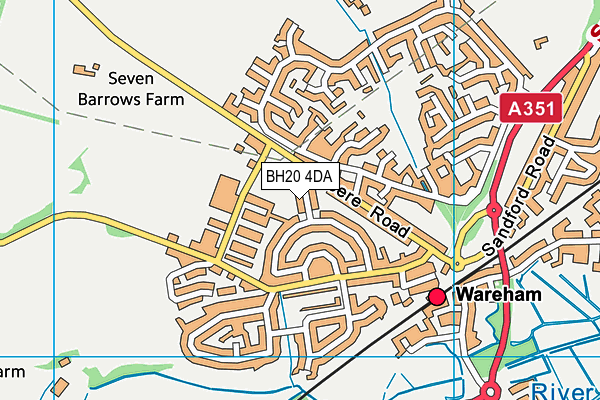 BH20 4DA map - OS VectorMap District (Ordnance Survey)