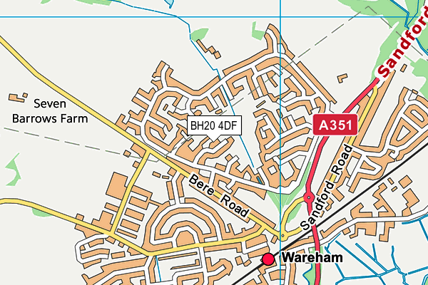 BH20 4DF map - OS VectorMap District (Ordnance Survey)