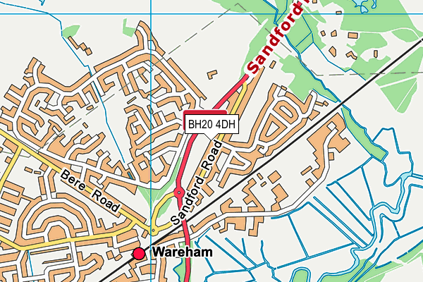 Wareham Golf Club map (BH20 4DH) - OS VectorMap District (Ordnance Survey)