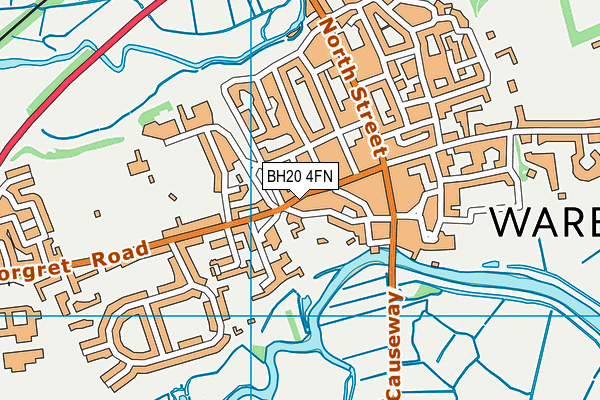 BH20 4FN map - OS VectorMap District (Ordnance Survey)
