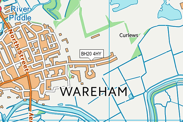 Swanage And Wareham Rugby Football Club map (BH20 4HY) - OS VectorMap District (Ordnance Survey)