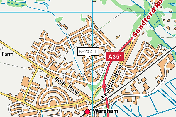 BH20 4JL map - OS VectorMap District (Ordnance Survey)