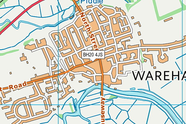 BH20 4JS map - OS VectorMap District (Ordnance Survey)