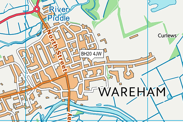 BH20 4JW map - OS VectorMap District (Ordnance Survey)