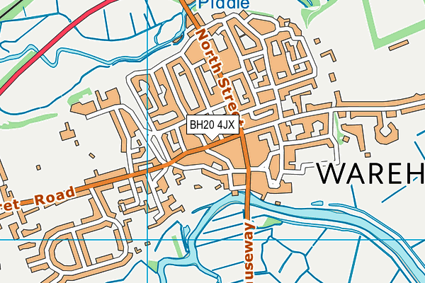 BH20 4JX map - OS VectorMap District (Ordnance Survey)