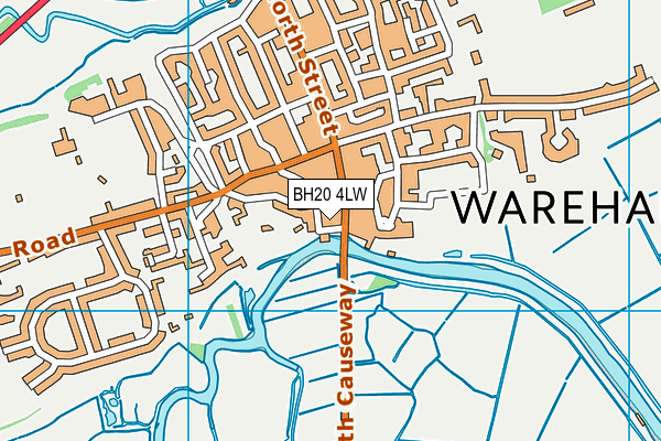BH20 4LW map - OS VectorMap District (Ordnance Survey)